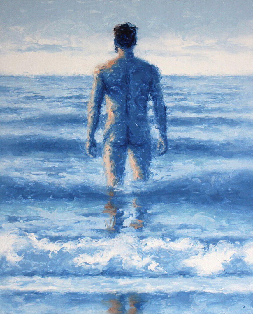 Jack Smith, Morning Swim, 41x33 cm, Acryl auf Leinwand, 2024 , sign., dat. 2024, gerahmt 

en détail - Internationale Gruppenausstellung

kunstbehandlung.com/Programm/En-de…