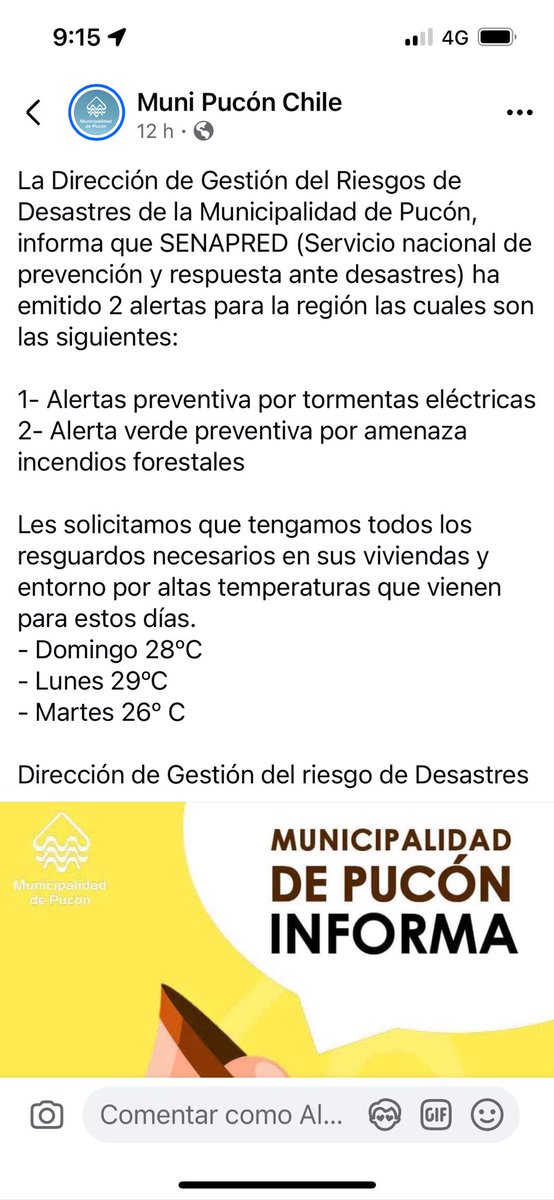 alexismalll's tweet photo. Atentos!… #Pucón #ZonaLacustre #Villarrica #Licanray #Coñaripe #Caburga #Curarrehue https://t.co/EEREUcpwpV