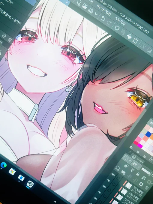 めちゃ可愛く描けててうきうきしてたらタブレット落として画面終わった