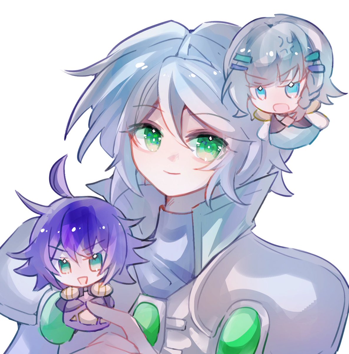 #スパロボ版お絵描き60分一本勝負
「自由」
クォヴレー/アラド/ゼオラ