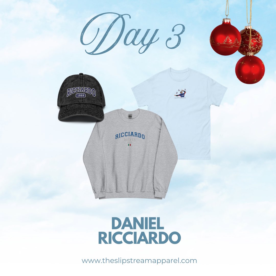 Day 3 🎁 for Driver #3 Daniel Ricciardo

Celebrating his last win in Formula 1. I’m sure this isn’t the last we’ll see of him. Enjoy the butterflies Daniel 🦋

Now available at theslipstreamapparel.com