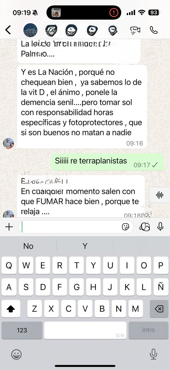 telerinonline's tweet photo. Arden los Grupos de whapp de los #DERMATOLOGOS con el panfleto terraplanista que publicó @solvalls_ en nota de tapa de @LANACION https://t.co/6GfhnYZvhv