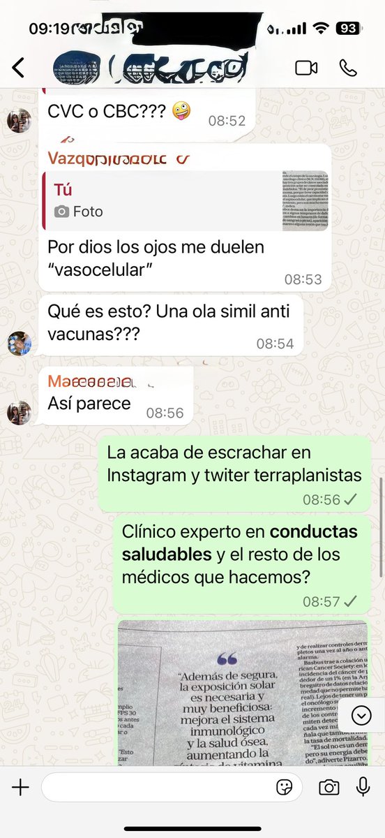 telerinonline's tweet photo. Arden los Grupos de whapp de los #DERMATOLOGOS con el panfleto terraplanista que publicó @solvalls_ en nota de tapa de @LANACION https://t.co/6GfhnYZvhv