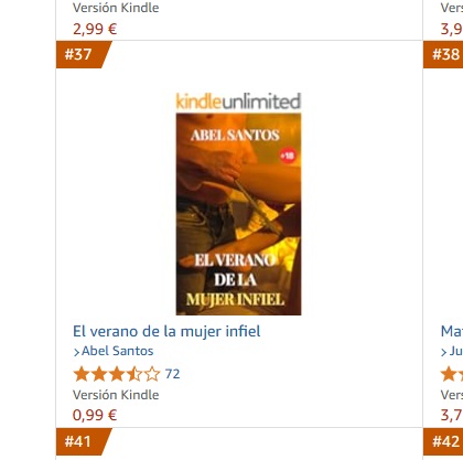 AbelSantos90's tweet photo. Algunas de mis novelas actualmente en el TOP de erótica de Amazon.
#hayunazorraenti, #cuatrohombesparablanca, #elveranodelamujerinfiel, #lachicadelaguarderia https://t.co/S00TqbokEk