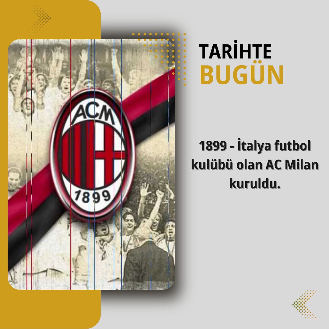 Biibilgi0's tweet photo. 1899 - AC Milan kuruldu! ⚽️
Futbolun efsane kulübü AC Milan, 1899 yılında Milano'da kuruldu ve kısa sürede dünya çapında ünlendi. Kırmızı-siyah renkleri ve kazandığı sayısız şampiyonlukla, AC Milan sadece İtalya'nın değil, dünyanın en başarılı kulüplerinden biri oldu. 🔴⚫️ https://t.co/su5p9DVegQ