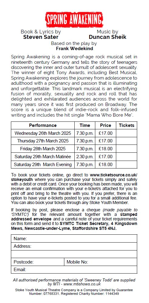 StokeYouth's tweet photo. The cast is cast.
Rehearsals are about to start
and Tickets are now on Sale
Please come &amp; join us
if you don't know this show you are in for a real treat - theatre at its BEST!
https://t.co/DSIvBYTeB3 https://t.co/lkuZLA8YdD