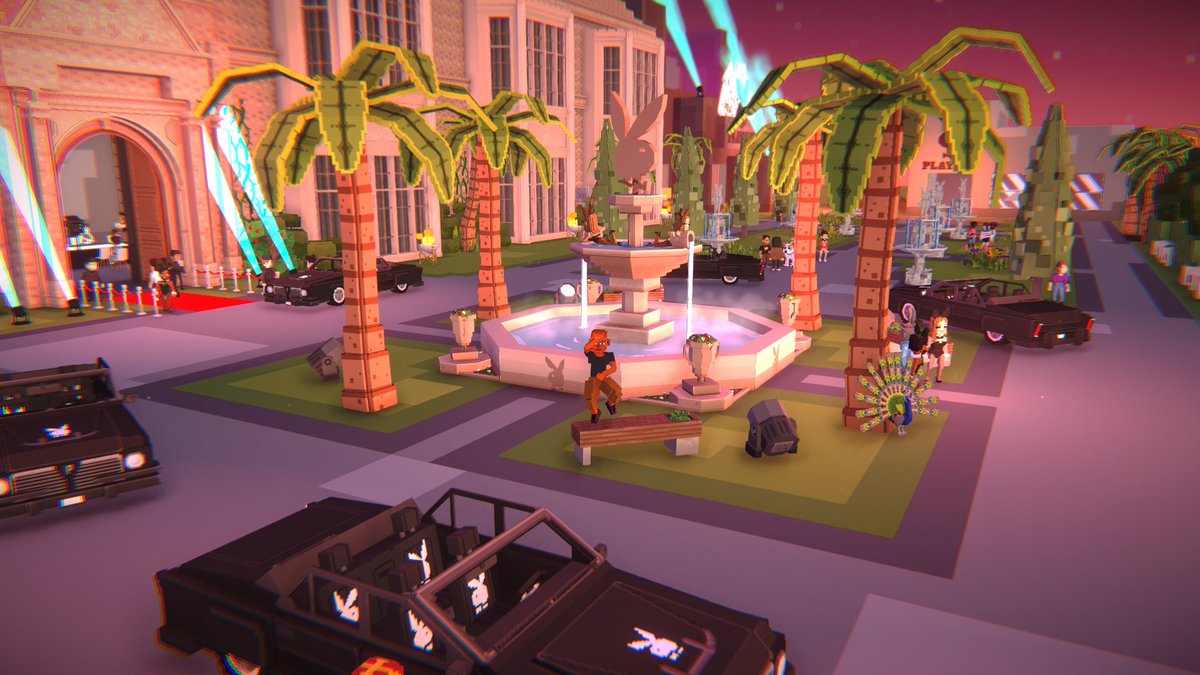 Chillin' by the <a href="/Playboy/">Playboy</a>'s bunny fountain in Metamansion in <a href="/TheSandboxGame/">The Sandbox</a>. Living the luxe life—virtually! 🐰💎 register-landings.sandbox.game/alphaseason4-s… #TheSandbox #AlphaSeason4 #AS4SocialChallenge