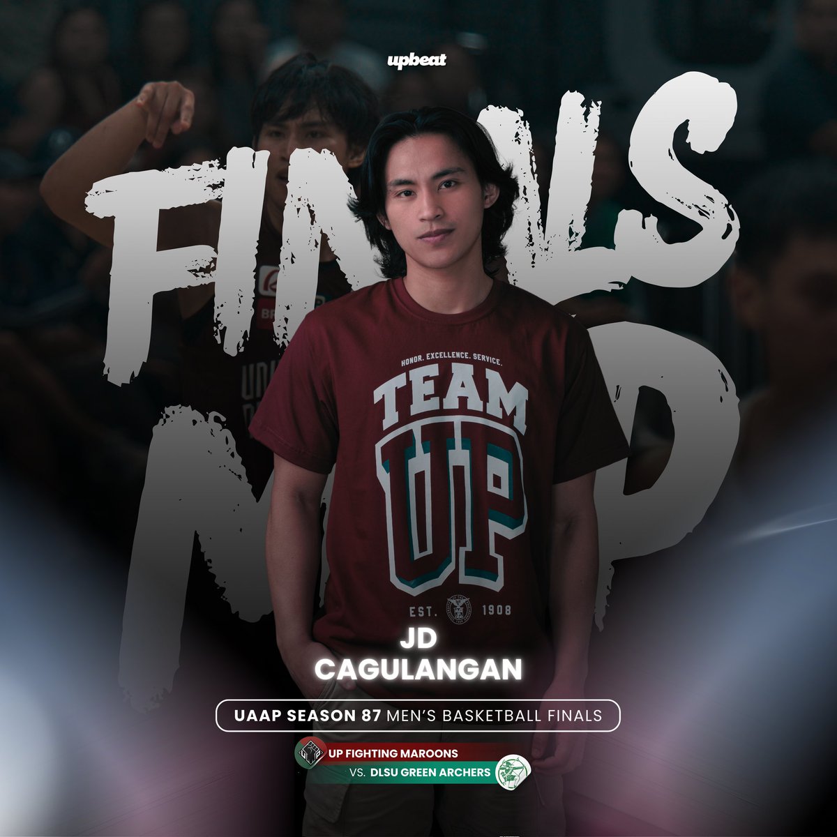 upbeatmerch's tweet photo. JD CAGULANGAN earns UAAP Men's Basketball Finals MVP honors!

#WearYourPride
#UAAPSeason87
#UPFight https://t.co/fYsfPbrUp5