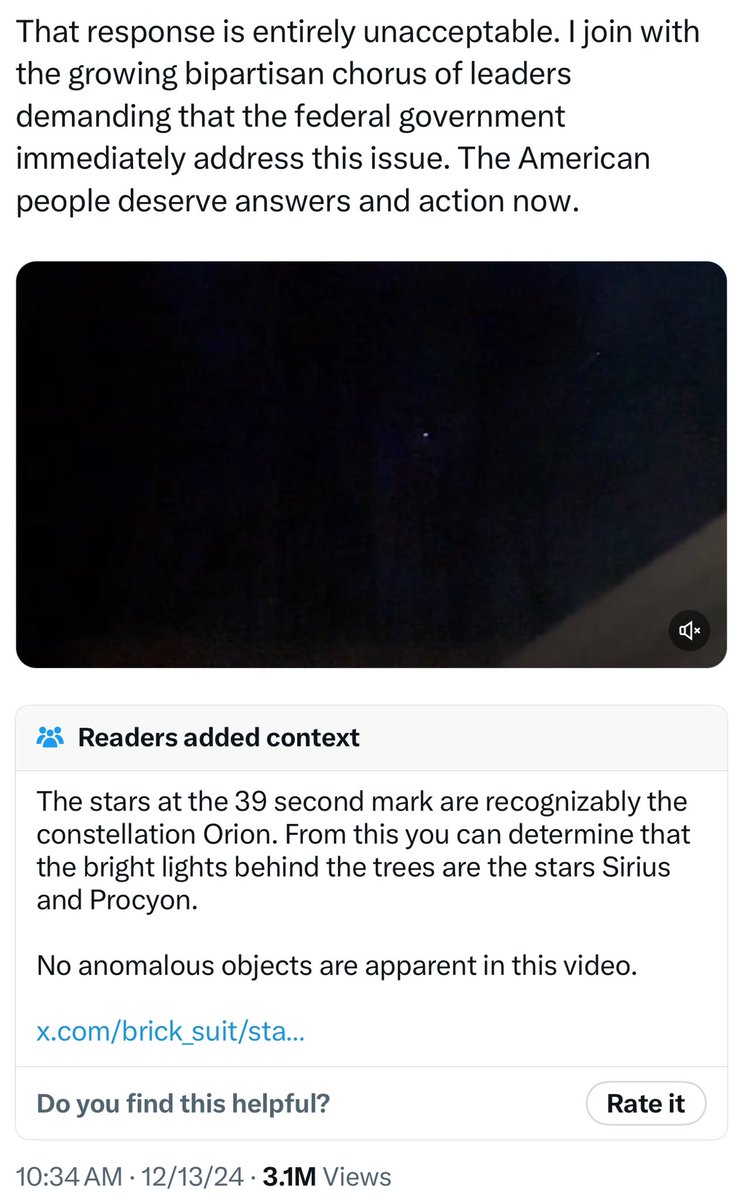 patriottakes's tweet photo. Republican Governor Larry Hogan posted video of the constellation Orion and claimed the stars were “large drones” above his home.

Just a reminder that Republicans want to shut down the Department of Education. https://t.co/QWlaKFv3tz