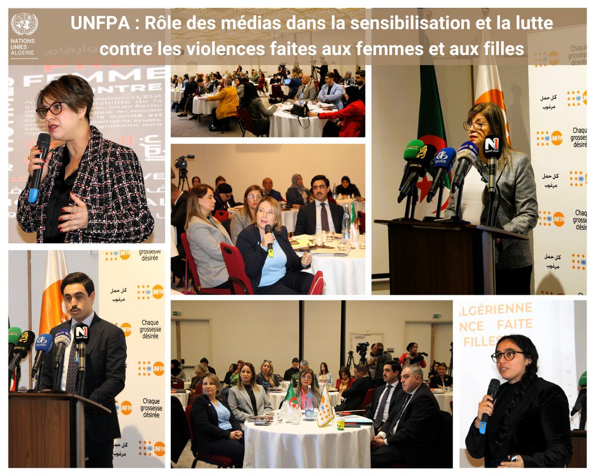 “Les médias jouent un rôle crucial dans la lutte contre la violence faite aux femmes et aux filles“  -  <a href="/faiza_bendriss/">Faiza Bendriss</a>. 
Ensemble, œuvrons pour un monde sans violence, basé sur l’égalité et le respect. #16jours  <a href="/UNFPAAlgeria/">UNFPA in Algeria</a> #VFF