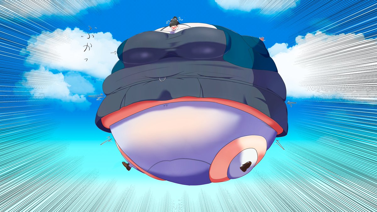 葉月恋の風船膨体。
pixivのリクエストでした。
#膨体