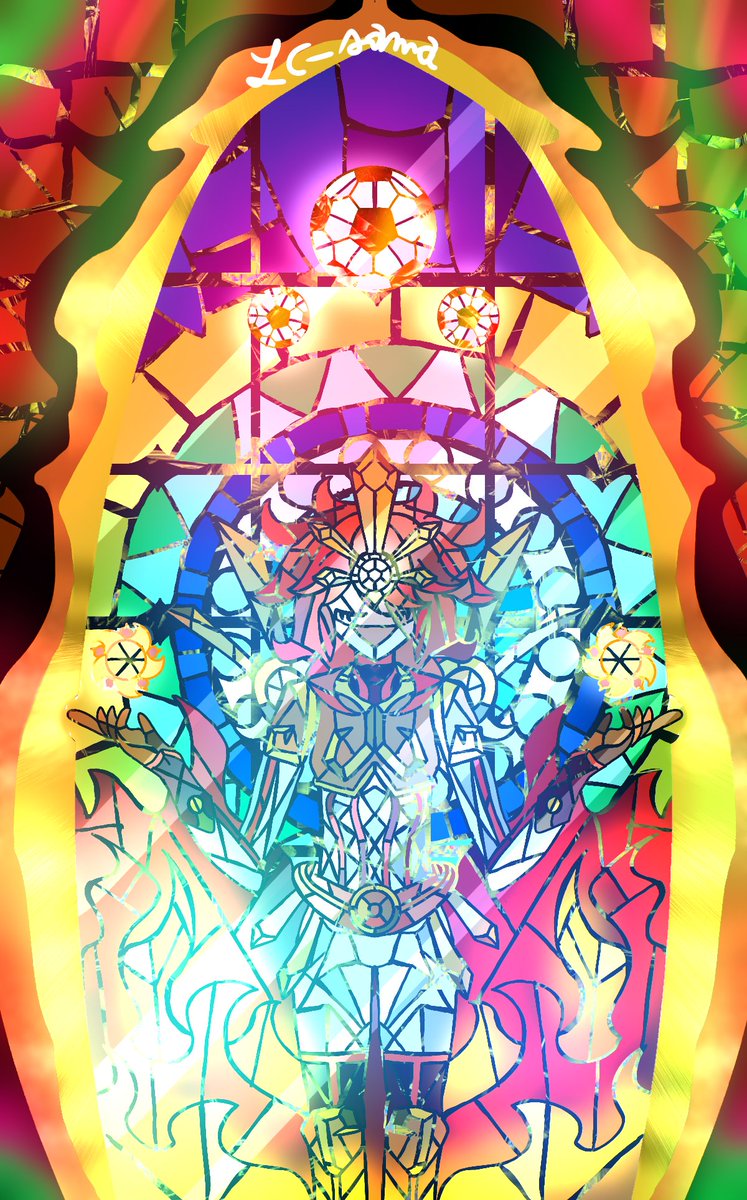Je regardais mes anciens travaux et j'ai trop eu envie de Glow Up la cathédrale de Taiyou avec mes connaissances actuelles  vraiment c'est trop mon goat et il mérite donc voilà ☀️🙏 J'ai fait deux versions car j'arrivais pas à me décidé x) #イナズマイレブンgo #soldaystar