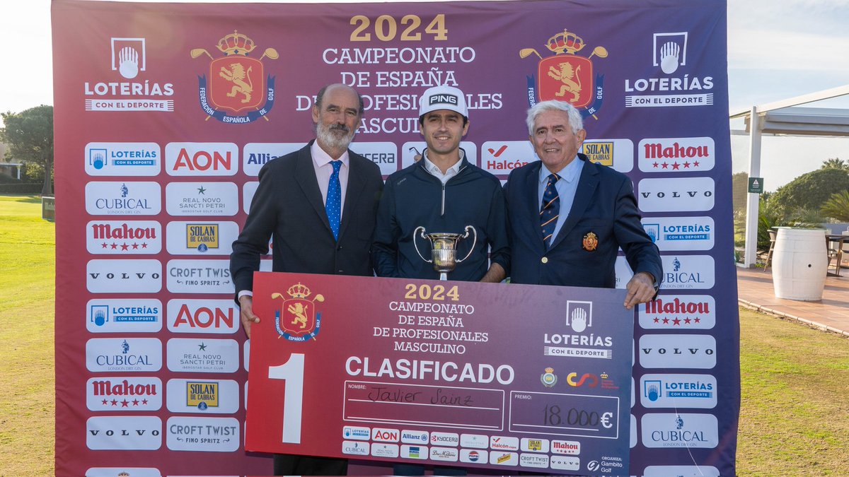 Gambito Golf (@gambitogolf) on Twitter photo Javier Sainz nuevo campeón de España de Profesionales.
Joseba Torres, 'pro' desde hace tres meses, le llevó al límite en el tramo final.
iEnhorabuena <a href="/javisainz93/">javier sainz</a>!
<a href="/loterias_es/">Loterías del Estado</a> <a href="/rfegolf/">rfegolf</a> Javier Sainz nuevo campeón de España de Profesionales.
Joseba Torres, 'pro' desde hace tres meses, le llevó al límite en el tramo final.
iEnhorabuena <a href="/javisainz93/">javier sainz</a>!
<a href="/loterias_es/">Loterías del Estado</a> <a href="/rfegolf/">rfegolf</a>