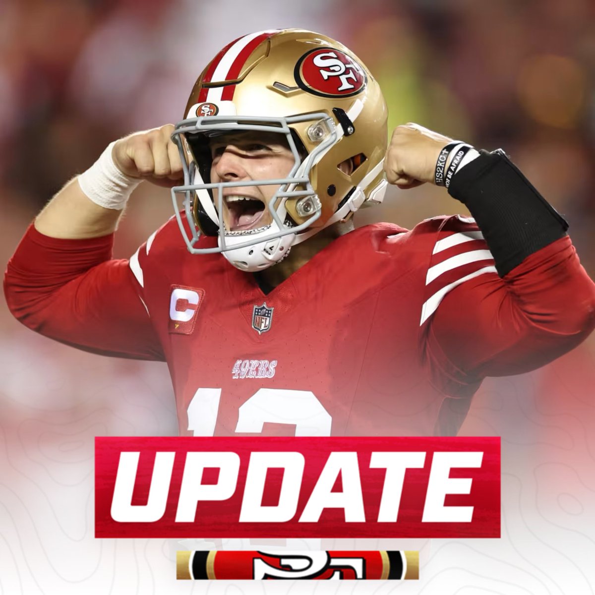 OurSf49ers's tweet photo. #49ers QB Brock Purdy is seeking a contract that is at the top of the quarterback market, per @TomPelissero https://t.co/SLgQjkUWEN