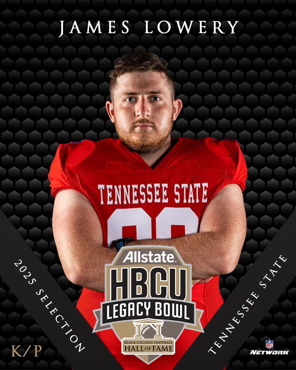 HBCU LEGACY BOWL (@hbculegacybowl) on Twitter photo Welcome to the 2025 ALLSTATE HBCU LEGACY BOWL!
JAMES LOWERY
K/P, <a href="/TSUTigersFB/">Tennessee State Football</a>
#LegacyBound ✊🏿
<a href="/Jimmy_lowery14/">Jimmy Lowery</a> Welcome to the 2025 ALLSTATE HBCU LEGACY BOWL!
JAMES LOWERY
K/P, <a href="/TSUTigersFB/">Tennessee State Football</a>
#LegacyBound ✊🏿
<a href="/Jimmy_lowery14/">Jimmy Lowery</a>