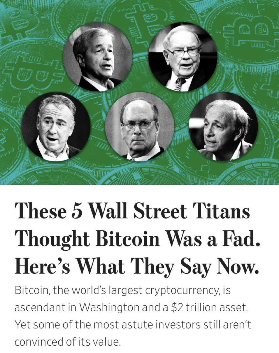 cryptonerapro's tweet photo. - Fink is a #Bitcoin Bull
- Dalio recommends Bitcoin
- Griffin said he regrets not buying earlier.
- JP Morgan is an AP on BlackRock's $IBIT

- Buffett owns a stake in Brazilian fintech Nubank, with Bitcoin in its treasury &amp; integrated the Bitcoin Lightning Network for payments! https://t.co/NkgaAtOxiL