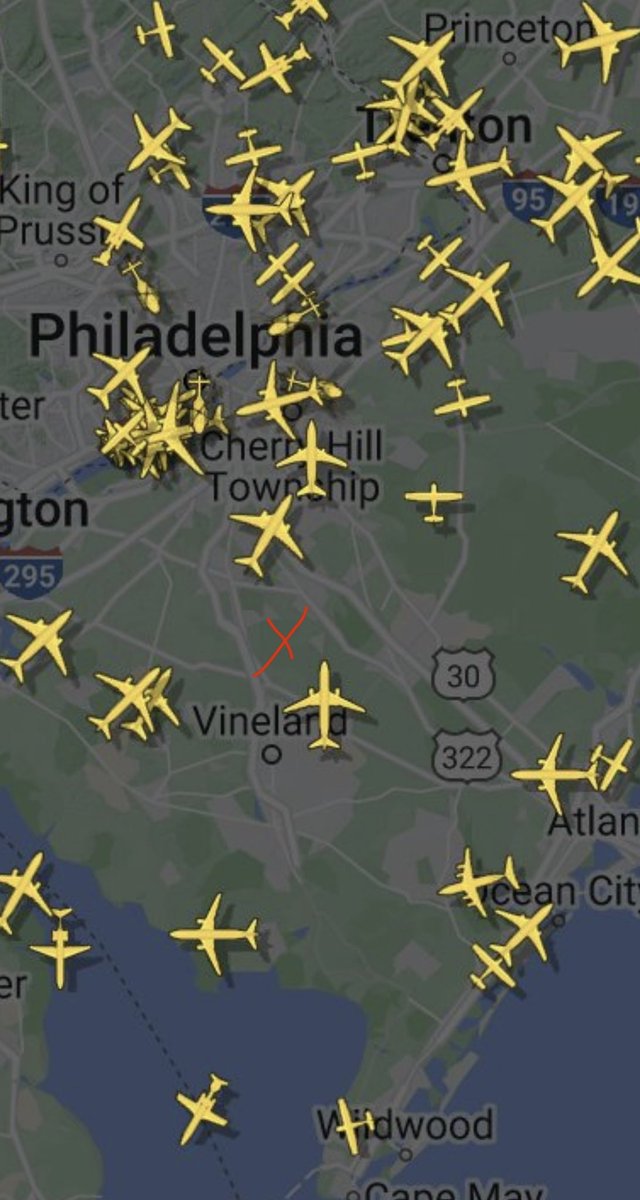 CaseyVSnyder's tweet photo. @TakeThatClouds @Richzeoli @1210WPHT @FoxNews @DanaPerino @DomShow1210 @NewsNation @nynjpaweather *South Jersey. And while there were no planes that low last night or ever at that time, EVEN if it was 1 that doesn’t account for 5 hovering and going in multiple directions. 
I’m not a conspiracist, but would like to know wtf is going on for my family https://t.co/8eJqG8IPqW