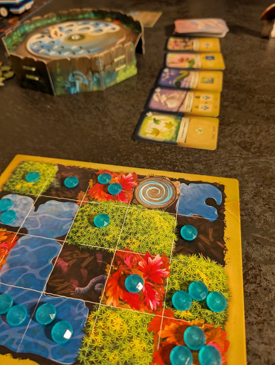 Mycelia, gros gros succès avec le fiston (8ans).
Course à base de deck building, ça fonctionne au poil
#j2s
