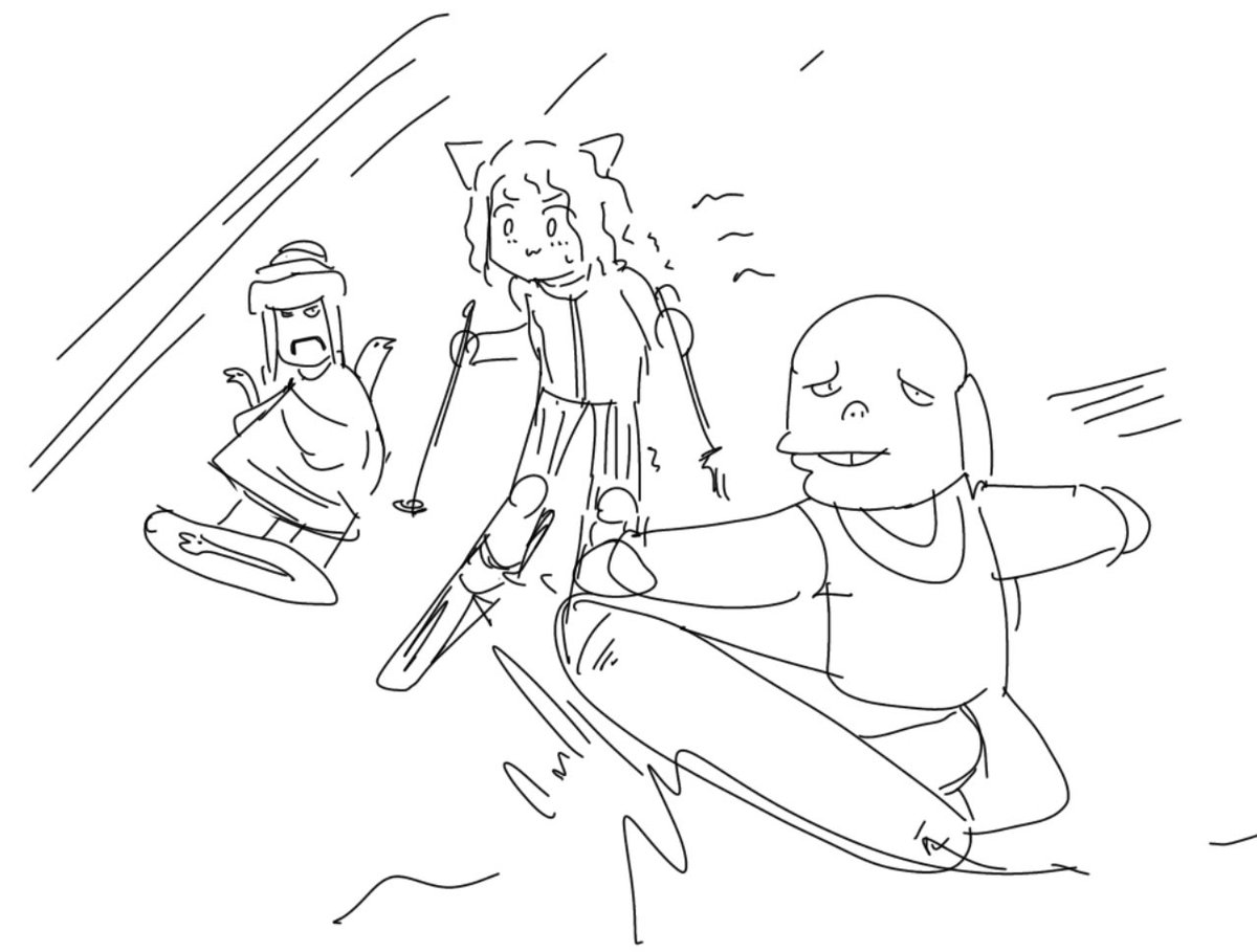 スキー場で仲良く滑る
センリツとピトーとバーボン 