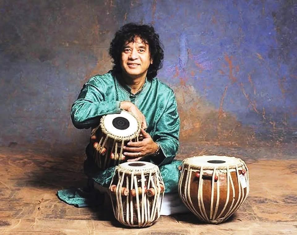 veenajj's tweet photo. Artists like Zakir Hussain are like the rare diamond which is beyond the realms of the real. He will adorn the Heavens now. Wah Ustaad! Salute to you! 
#zakirhussain #RIP https://t.co/ouiBJGS7Uv
