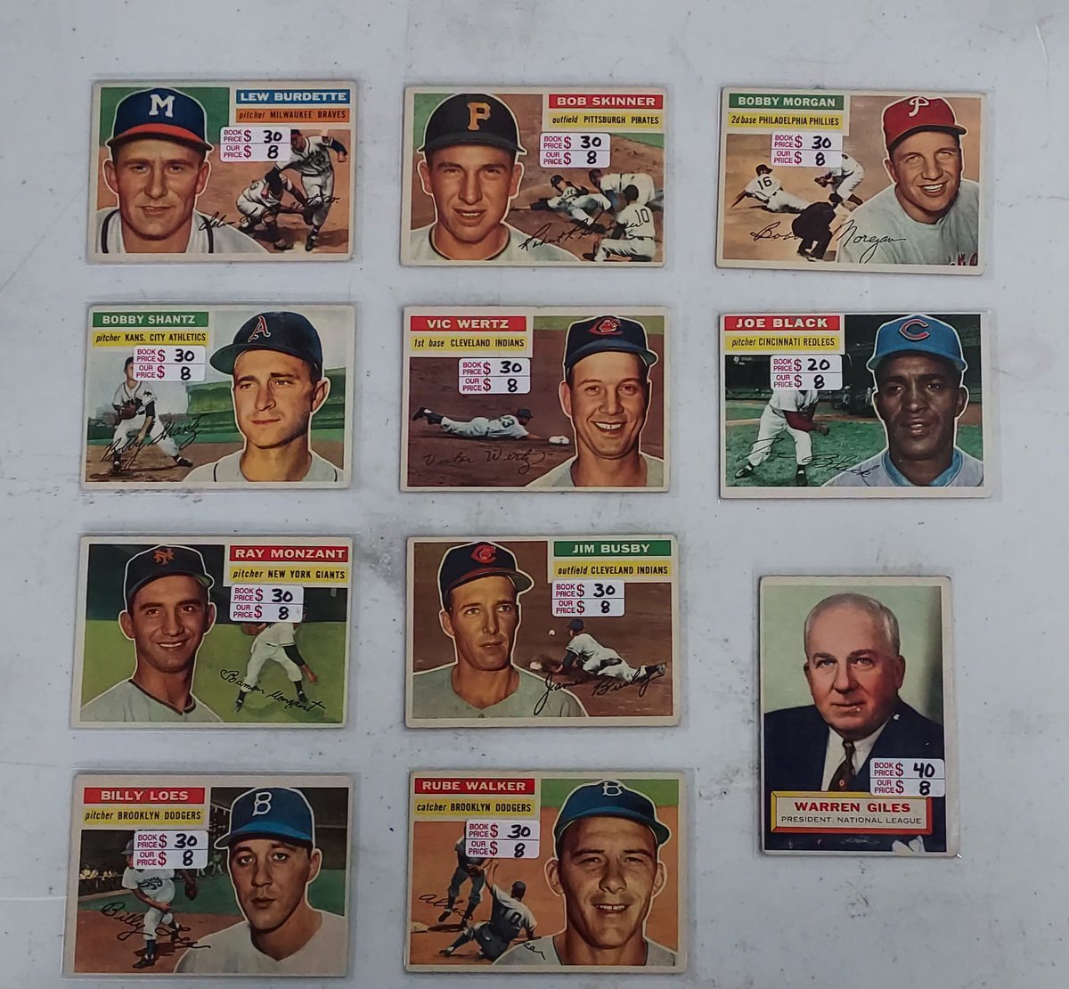 jstout1988's tweet photo. 1956 Baseball Star, Semi-Star, Team Cards High Book Commons lot !!!

Available to purchase as singles prices marked

Rosen, Amoros, Zimmer, and Klu all Graybacks

Slaughter, Bauer, Roberts all Whitebacks https://t.co/UVJZ2u8ZoI