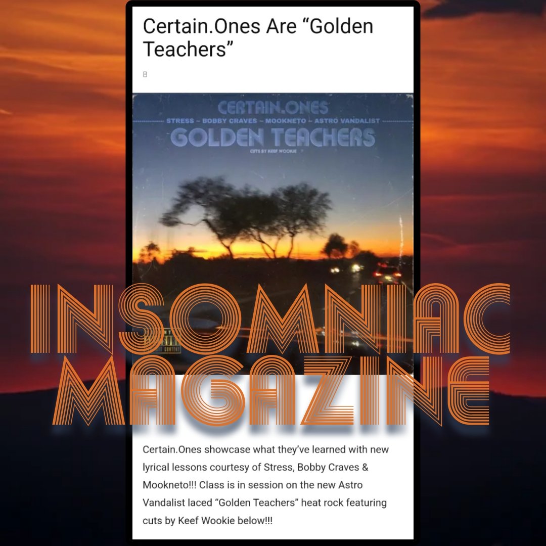 CERTAINONES's tweet photo. SHOUT OUT #CERTAINONES extended fam @insommagsince96 🚫💤
•
@CERTAINONES ◆ GOLDEN TEACHERS
#Stress @BobbyCraves @UNKLEMOok
Prod by @astrovandalist
Cuts by @KeefWookie
⬇️⬇️⬇️⬇️⤵️
https://t.co/2HDHZ1d13H https://t.co/mkmbbv88of