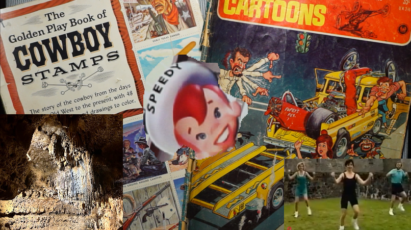 Warm n Cozy Scatterbrain Sunday: Caves, Jig, Comics, Classic Commercials, Wordgames twitch.tv/greazott