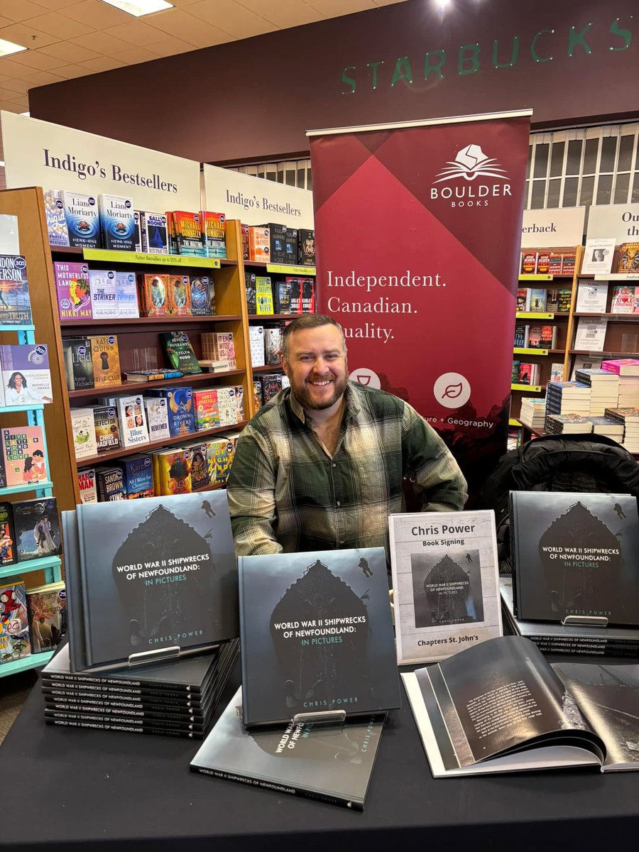 Drop by Chapters St John’s  today until 3 pm and get your copy of “World War II Shipwrecks of Newfoundland” signed by author and diver Chris Power. #WWII #diving #photography