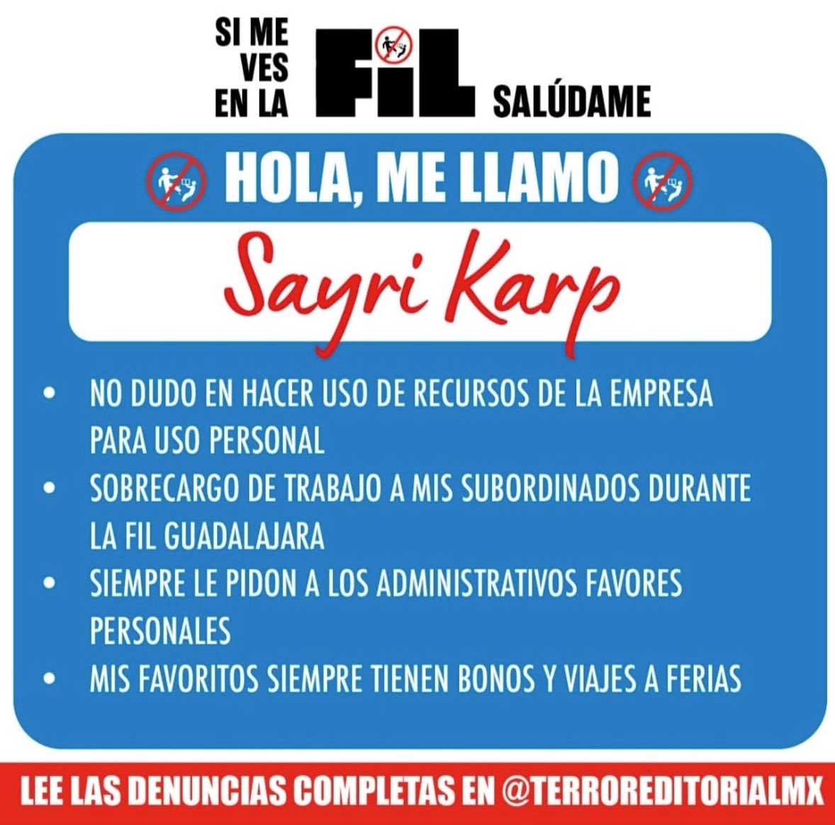terroreditorial's tweet photo. Ya terminó la FIL pero nuestra luchita no se detiene y es un buen día para recordar que esta fiesta es posible gracias a lxs colaboradorxs de la industria editorial. Hoy te presentamos a otros miembros platino: Guadalupe Nettel, Sayri Karp, Mauricio Volpi y Verónica Flores. https://t.co/0HiORBjxfl