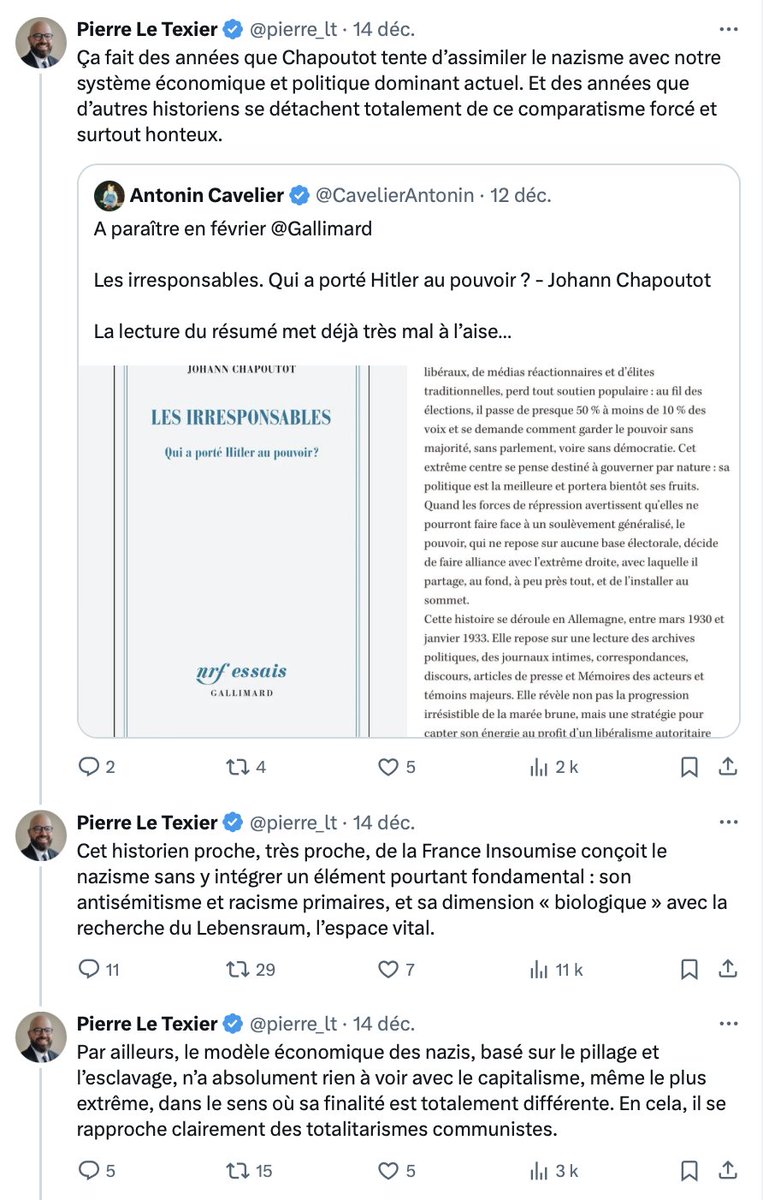 RaouxNathalie's tweet photo. Dis, Maman, c'est quoi l'audace ? 
C'est expliquer le nazisme à Chapoutot, ma fille
(quoi qu'on en pense par ailleurs) https://t.co/wab1tDEhFU