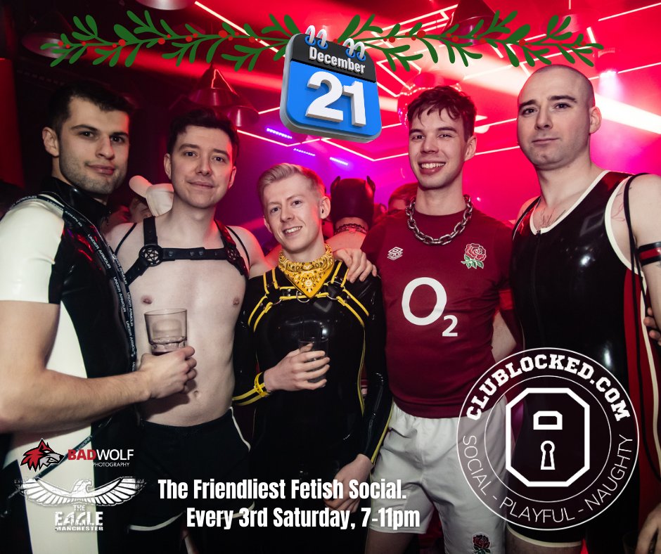ClubLocked's tweet photo. Just 6 sleps till Kinkmass. Lots of damn-sexy guys and the energy of annual events, but we do it every month. Come join us.
#Mancsbound #Locked #KinkWeekend
https://t.co/REyH1T0DLn https://t.co/x0bhoulkVH