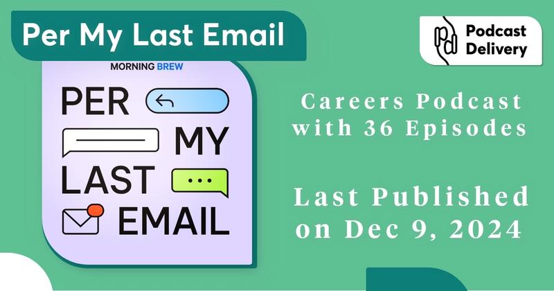 Explore the workplace's trickiest challenges with Kaila and Kyle on <a href="/permylast_email/">Per My Last Email</a>. From salary talks to workplace authenticity, they debate and share tactics to navigate the corporate world.  #podcastdelivery