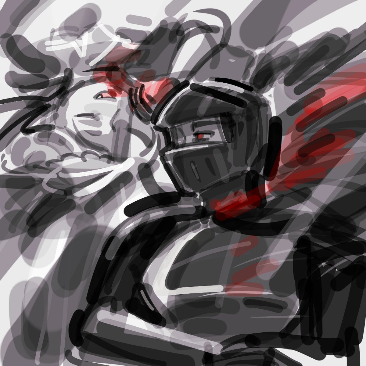 May_1926's tweet photo. Au: Dark knight x princess aka Bat_Demon
#Bareo #BarouReo
#femReo #bllk 
(1)_While hunting a giant bat, he meets her in a part of the palace _ The giant bat disappeared ?
(2)'They both die in the end after killed the King_the true villain. https://t.co/fmFwzL063y