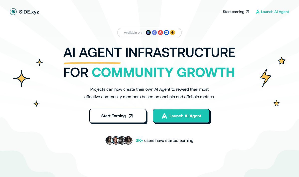 Tma_420's tweet photo. This AI agent is doing something none of the other are.

https://t.co/vaYGXSHsTh has created a one of a kind AI agent that focuses on community growth. This is done by rewarding the most loyal members of the community based on their on and off chain metrics.

@sidexyz is a first mover in this particular sub-sect of the space and has already onboarded over 30 project partners and over 3000 users are currently earning via rewards.

I am keen to see how this one plays out. Especially because many communities struggle to find ways to reward active participants.