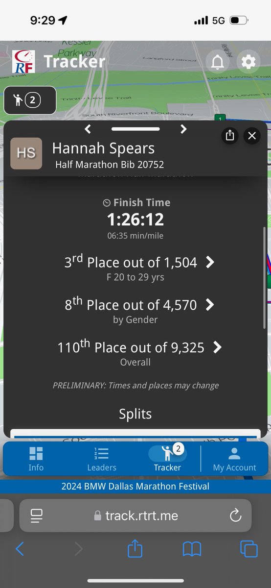 Hannah crushes the Dallas half marathon!  8th place overall female!!!! <a href="/TexasTechTF/">Texas Tech Track & Field</a> <a href="/hannahspears5/">Hannah Spears</a>