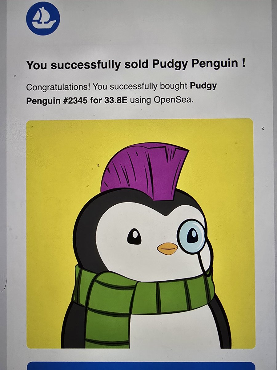 arnaultwhale's tweet image. I bought my @pudgypenguins for 0.03 on minting night &amp;amp; just sold for 33 ETH ($130,000). I am at a loss for words right now.

Lets Change a life
1 person who retweets, follows me and turn on Bell will win 5 $ETH ($15,500) (yes, for real) 

Winner Chosen in a day with proof!…