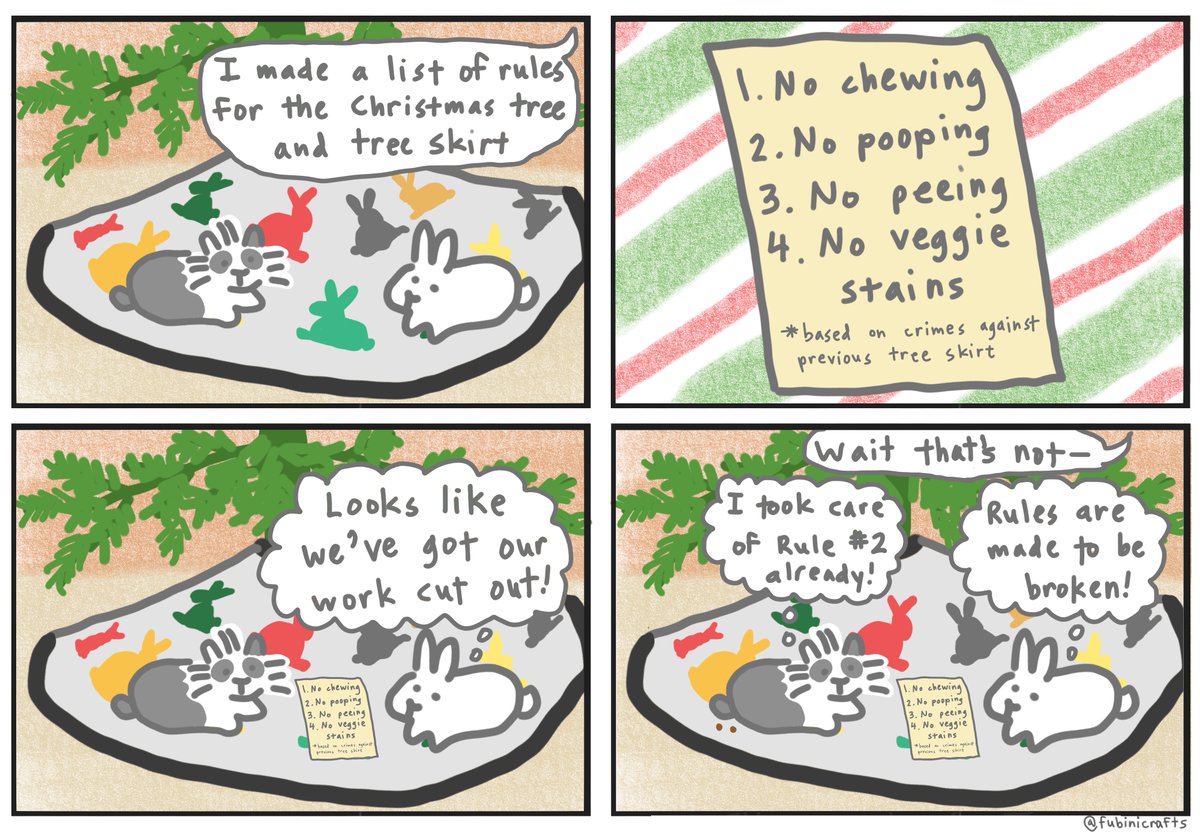 Bunnies under the tree comic