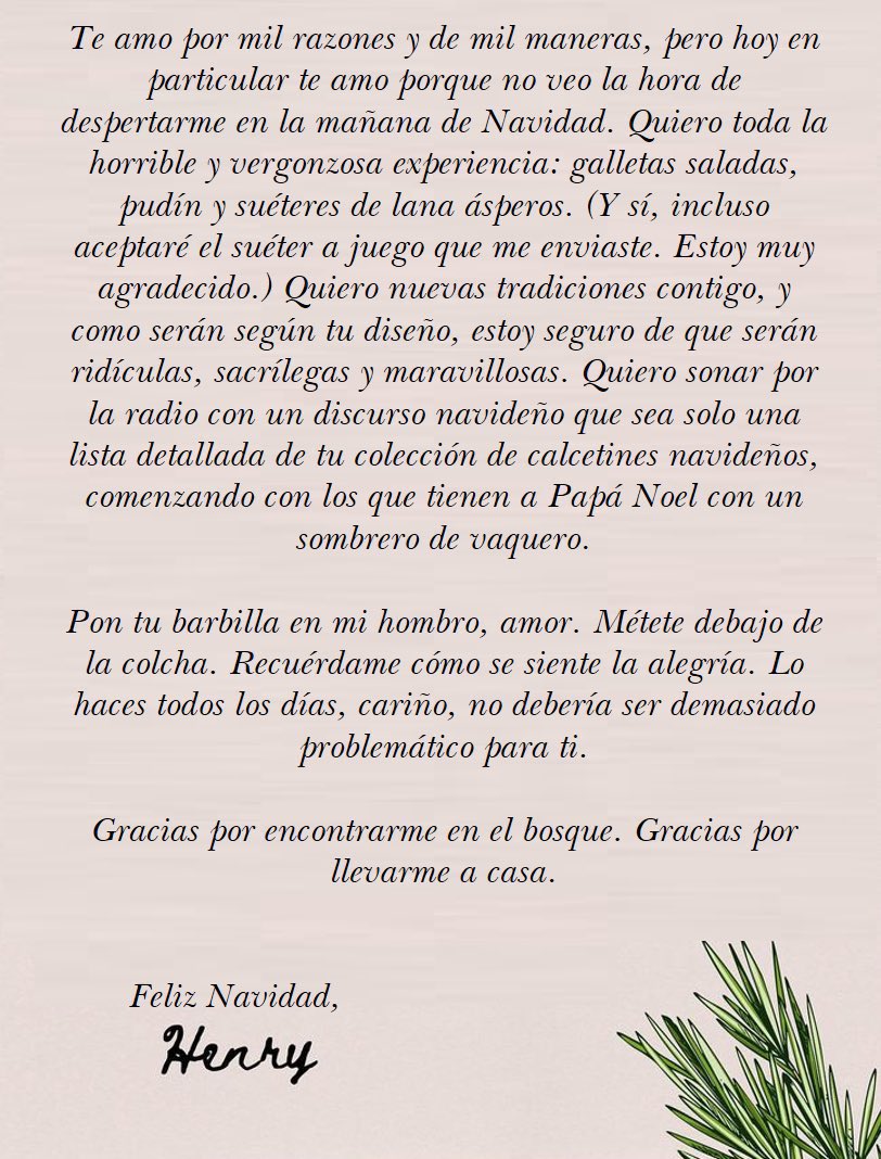 RWRBLAT's tweet photo. LA CARTA QUE HENRY LE ESCRIBE A ALEX EN NAVIDAD ES TODO LO QUE NECESITO PARA VIVIR. 

🎄

#RWRBMovie #RedWhiteAndRoyalBlue https://t.co/7vRNoxtHR9