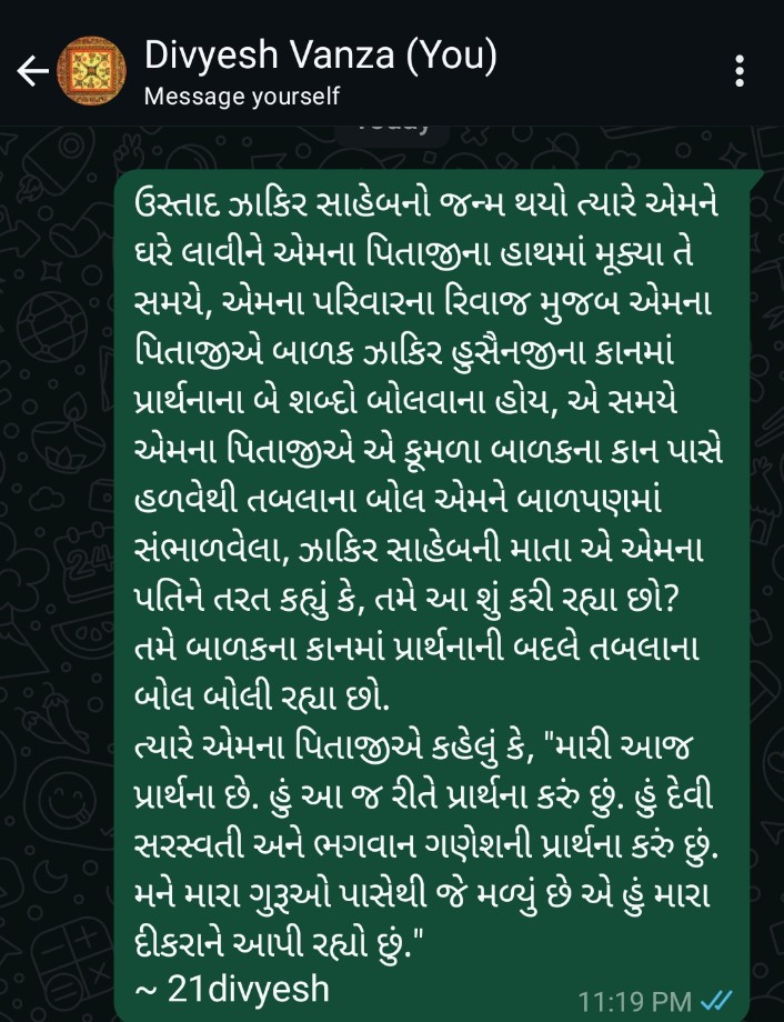 21divyeshvanza's tweet photo. 🙏🏻 #ustadzakirhussain https://t.co/mdQ5VlW3EP