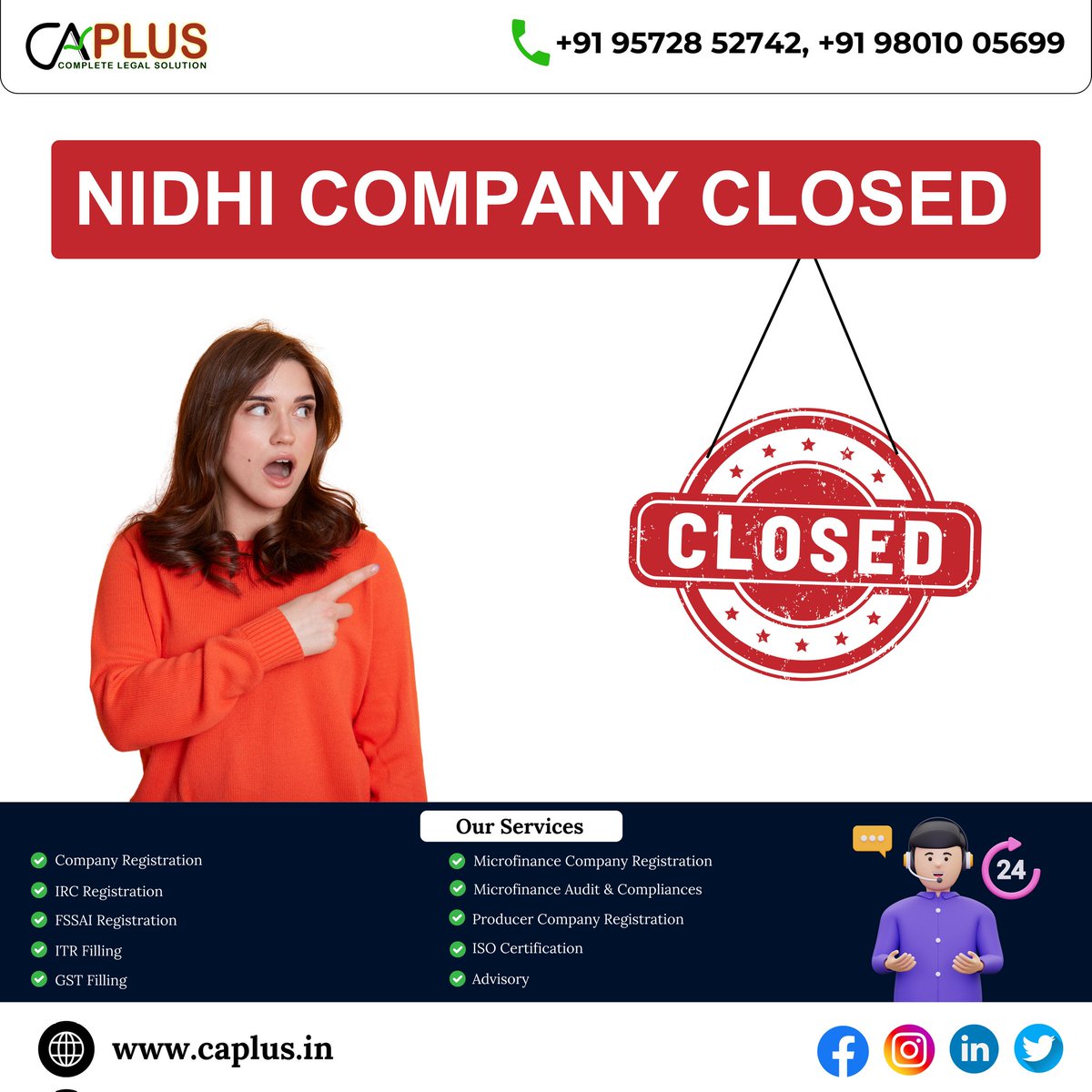 caplussolutions's tweet photo. Thinking of closing your Nidhi Company? ✅ CAPLUS provides complete legal solutions for a smooth and compliant closure process.

📞 Contact us: +91-9955442169
📧 Email: capluslegalsolution@gmail.com
📍 Address: Janki Market, Kumhrar, Patna

#NidhiCompany #CAPLUS #LegalSolutions https://t.co/VH7nDnCXYy