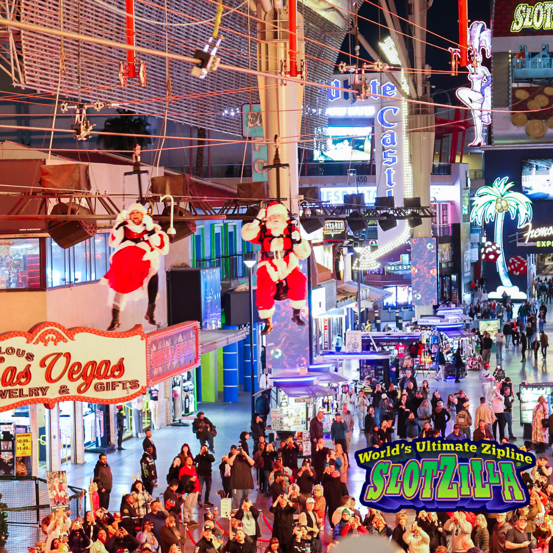 FSELV's tweet photo. ๐
โจ Looks like Santa traded in his sleigh for something a little more thrilling! ๐ทโก๏ธ๐ช
Ready to make your Vegas holiday unforgettable? Book your ride now - https://t.co/dNa2hdPf6Q
#SlotZilla #FremontStreetExperience #SantaInVegas #HolidayThrills https://t.co/Mb2YDKayZu