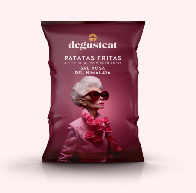 La_Facto's tweet photo. Un proyecto integral para Degusteat : creación de marca, desarrollo del claim, diseño del packaging y el desarrollo de su web. Unas patatas fritas gourmet de Amutio que elevan el concepto de disfrutar con estilo. https://t.co/7jwFk73Uro