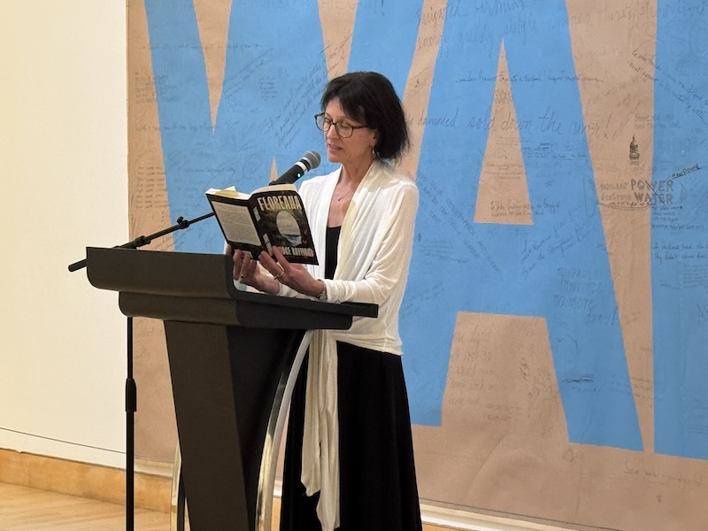 MidgeRaymond's tweet photo. A million thanks to the California Center for the Arts Escondido for an amazing FLOREANA event in the gorgeous museum gallery featuring the work of ecological art pioneers Helen and Newton Harrison!
#art #books #activism @TheCCAE #ecoliterature #ecolit https://t.co/BP8L9yiSId