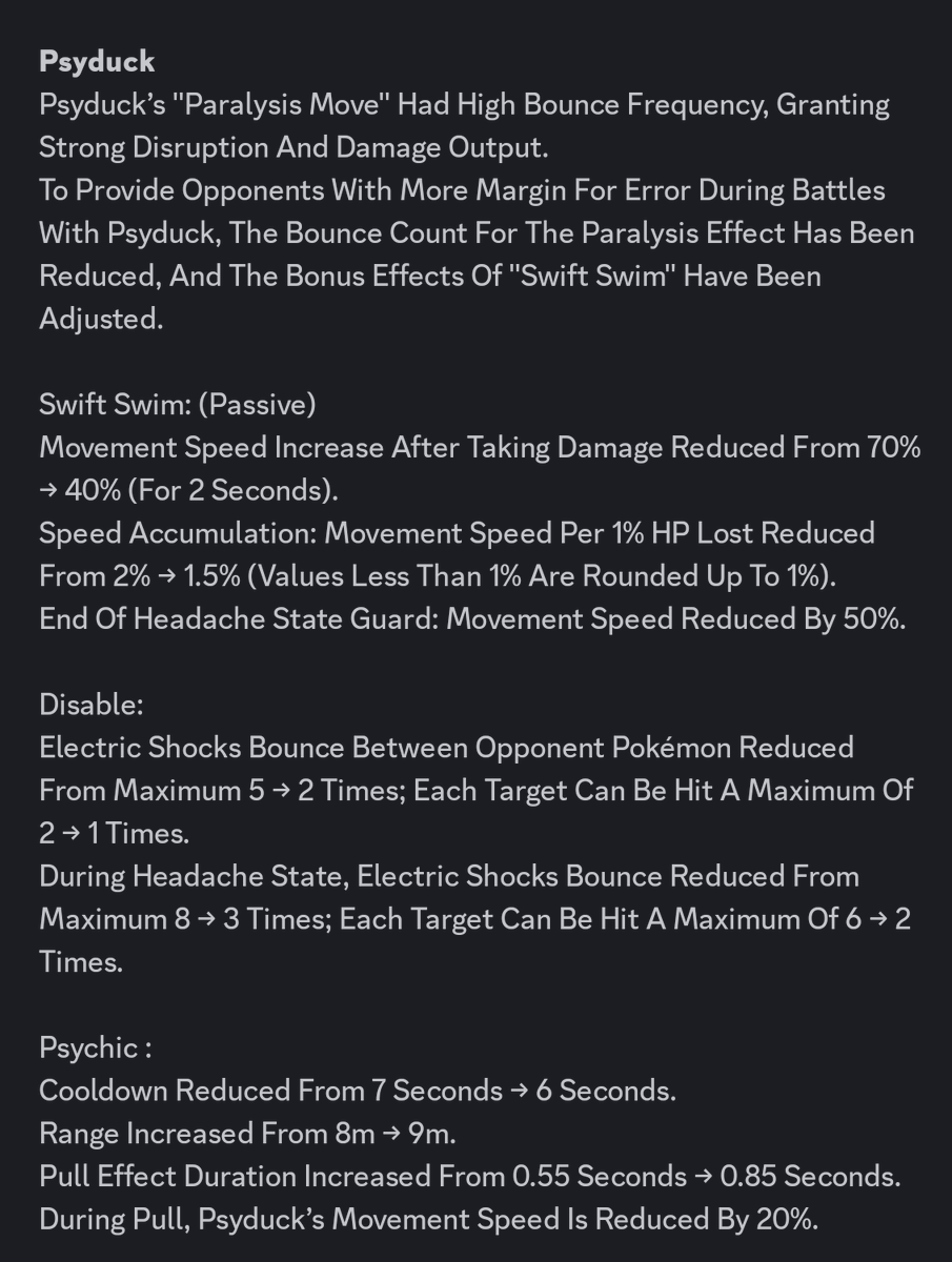DMSportsWorld's tweet image. Expecting Similar Nerf To Psyduck and Other Pokemon Bug Fixes #PatchUpdate #PokemonUNITE