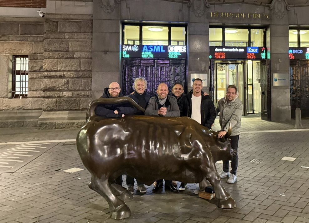 Dynamisch op weg naar 2025! 
De jongens achter #StockWatch, vlnr: Niels Koerts, moi, Paul Weeteling, Brian Florea, Randy van Santen en Mathijs Lansink. Storm Peek, Tristan Schoeber en Daan Merkenhof konden niet.
Allemaal aan komen waaien, idd géén vrouwen tot dusverre...