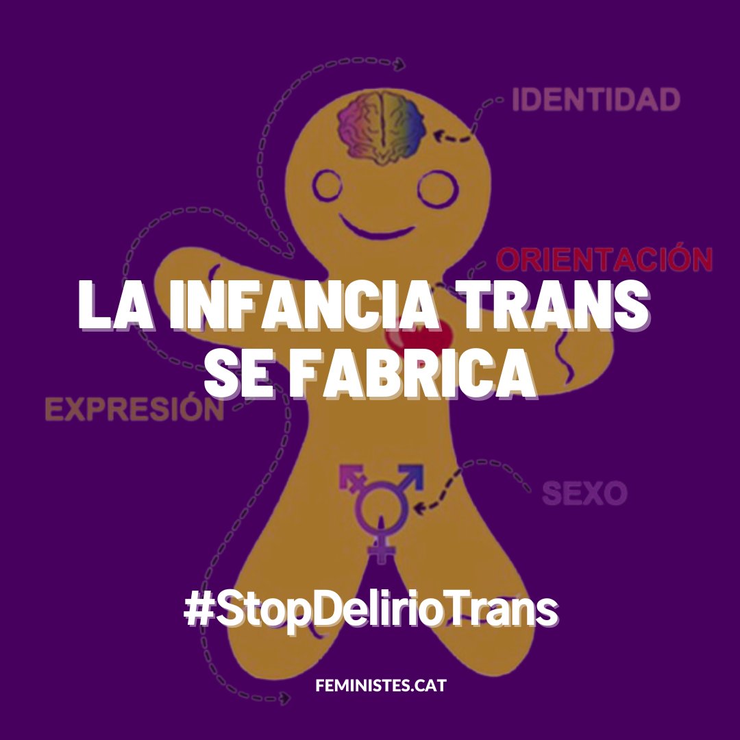 feministes_cat's tweet photo. - No hay una forma correcta de ser niña o niño, hombre o mujer. El feminismo ha luchado siglos por abolir los estereotipos sexistas que el tran$generismo ha convertido en "identidad".
- No se MIENTE y confunde a la infancia diciéndole que puede elegir o cambiar su sexo.
- La infancia no se instrumentaliza, medicaliza y esteriliza para validar fetiches sexuales de hombres adultos.

#LaInfanciaNoSeToca #TransEsAbusoInfantil
#DeHombresAdultosANiñasAdolescentes