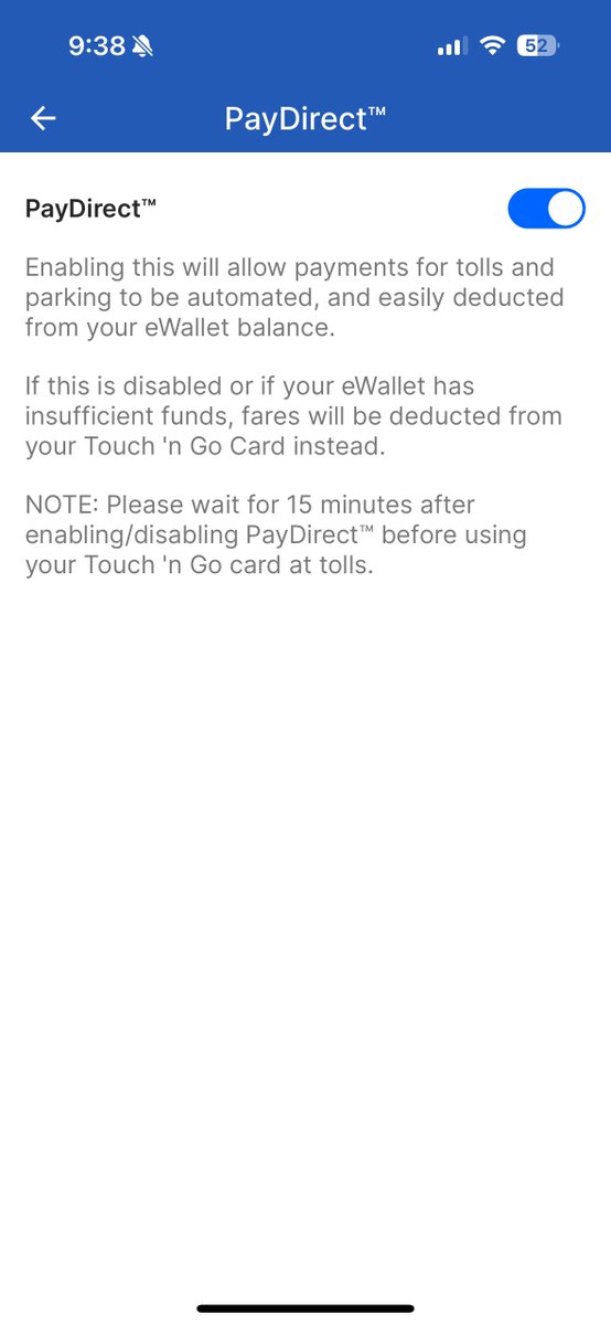 faaminho's tweet photo. @pja_chan TNG app homepage > click on TNG Card > find 3 dots on that card details, tekan > menu will pop up at the bottom, can see PayDirect currently set to enabled, so just disable it sis https://t.co/x5qShVXUHe