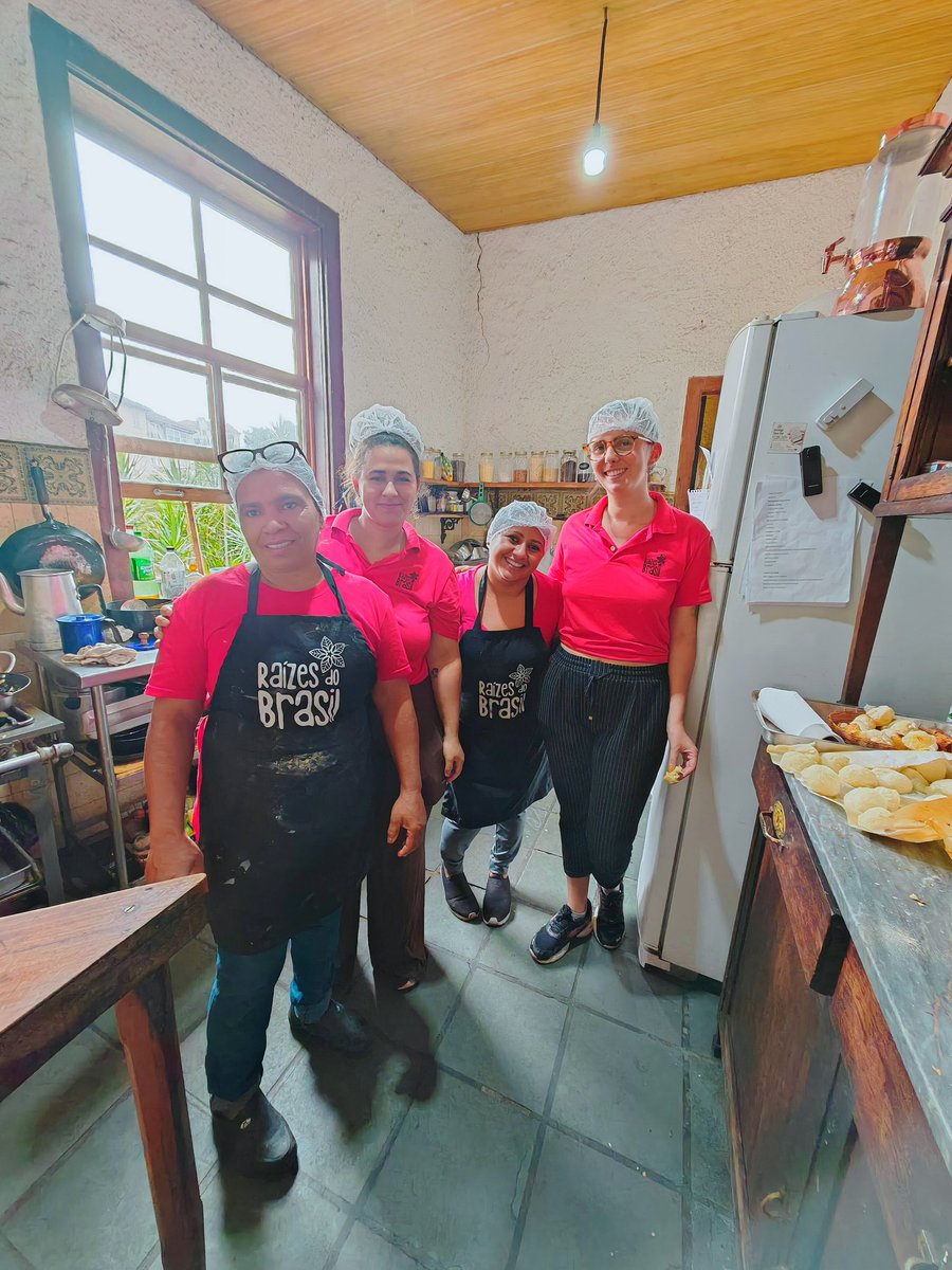 JaiGupte's tweet photo. A very special morning at Raizes do Brazil (https://t.co/pFpQpQYLQ8) a café run by the Small Farmers Movement (MPA) as an organized space to integrate peasant agroecology and urban society. every Saturday they serve a delicious Café Camponês and brunch, made with organic and locally grown produce, to further an ethos of food sovereignty - cooked and served with love. Thank you to @jemfiori for the wonderful introduction to the intricately complex neighbourhood of Santa Teresa in Rio de Janeiro - a neighborhood of striking contrasts, where colonial mansions and cobblestone streets sit alongside favelas, and bohemian artists mingle with long-time residents and tourists. Its vibrant culture and iconic landmarks mask deep social inequalities and ongoing tensions over gentrification and urban development. Both a haven of creativity and a battleground for urban justice, Santa Teresa perhaps embodies the complexity of #Rio itself.