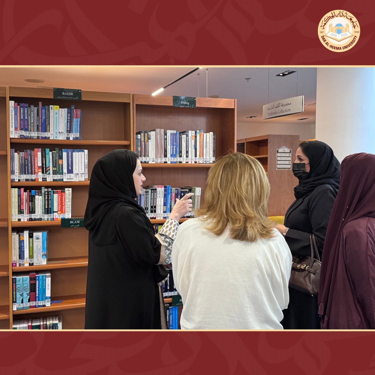 DAHUniversity's tweet photo. استقبلت جامعة #دار_الحكمة وفدًا من المركز الوطني للتقويم والاعتماد الأكاديمي للاطلاع على سير برنامج بكالوريوس الآداب في الدبلوماسية والعلاقات الدولية بكلية إدارة الأعمال والقانون، ضمن الزيارة الميدانية التي تهدف إلى تعزيز جودة التعليم وتحقيق التميز الأكاديمي، بما يتوافق مع المعايير الوطنية للاعتماد.

@EtecNcaaa 
#دار_الحكمة
#dahuniversity
#ncaaa