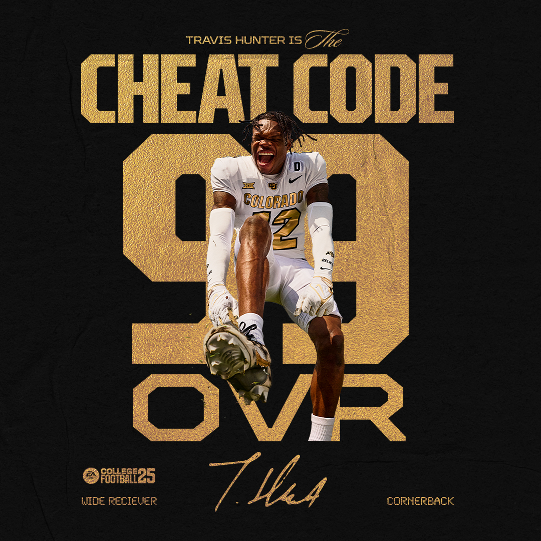 99 OVR. 100% unmatched. No one's ever had a season like <a href="/TravisHunterJr/">Travis Hunter</a> 🔥

Play now to see what Travis can do with the Heisman in #CFB25 

#Heisman #TheCheatCode #TravisHunter